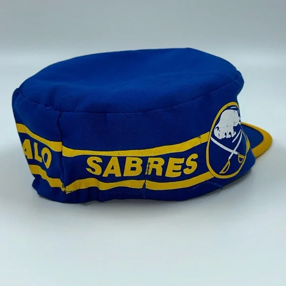 Vintage 1980s/90s NHL Buffalo Sabres Blue/Yellow Painters Hat